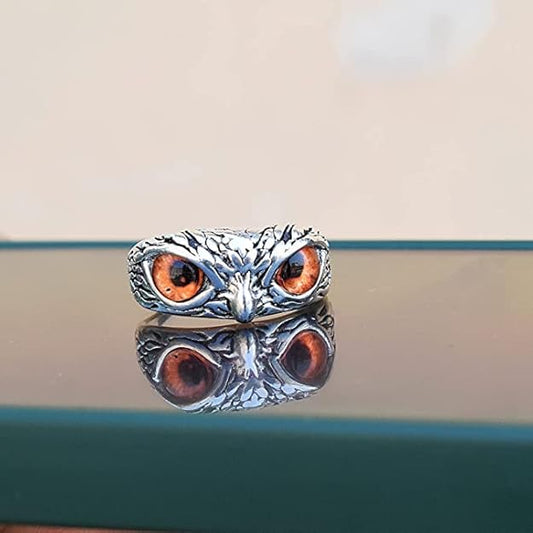 Purple Owl Gaze Ring