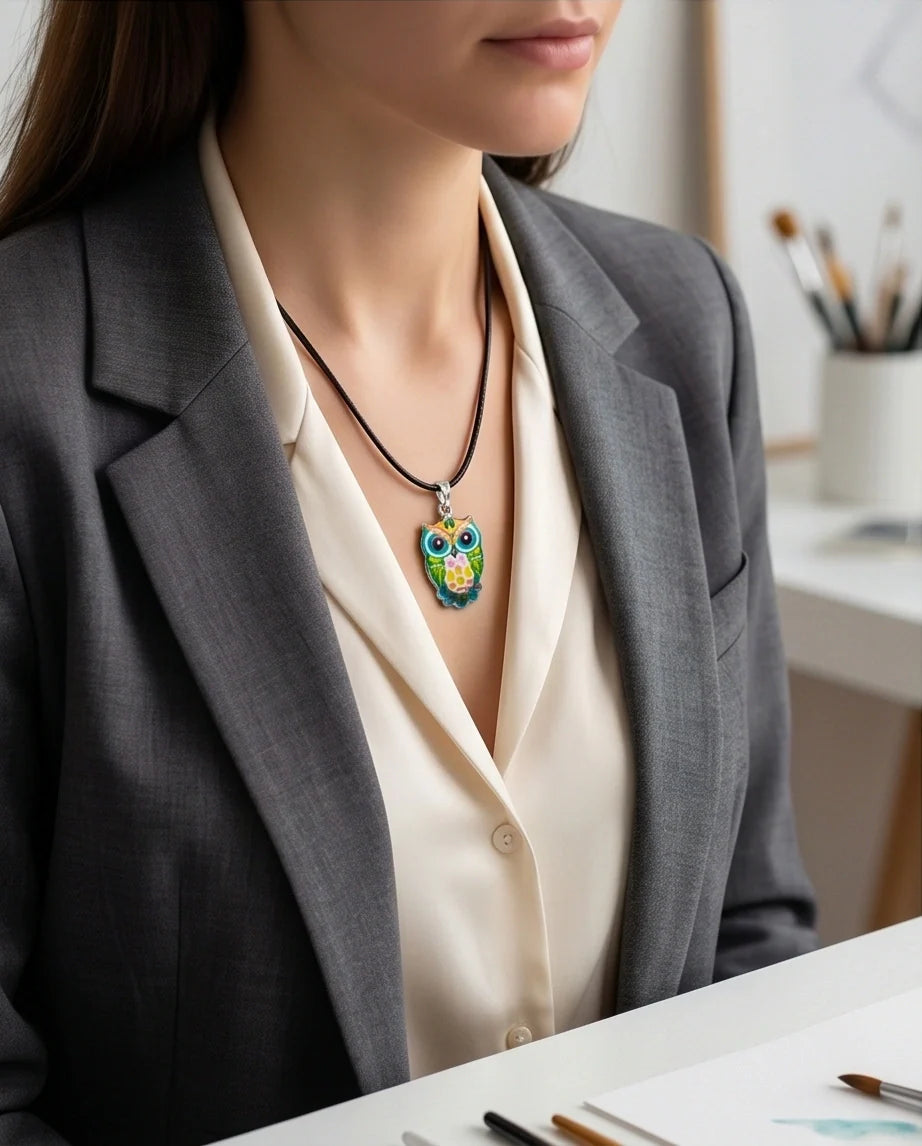 The Azure Owl Pendant