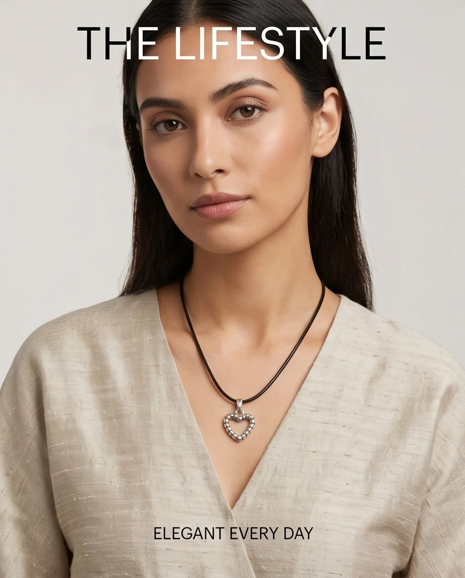 The Eternal Bond Hollow Heart Necklace