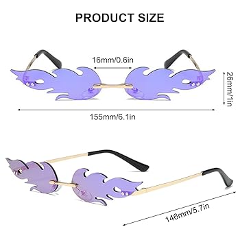 🔥 Flame-Shaped Retro Sunglasses – Purple Mirror Lenses