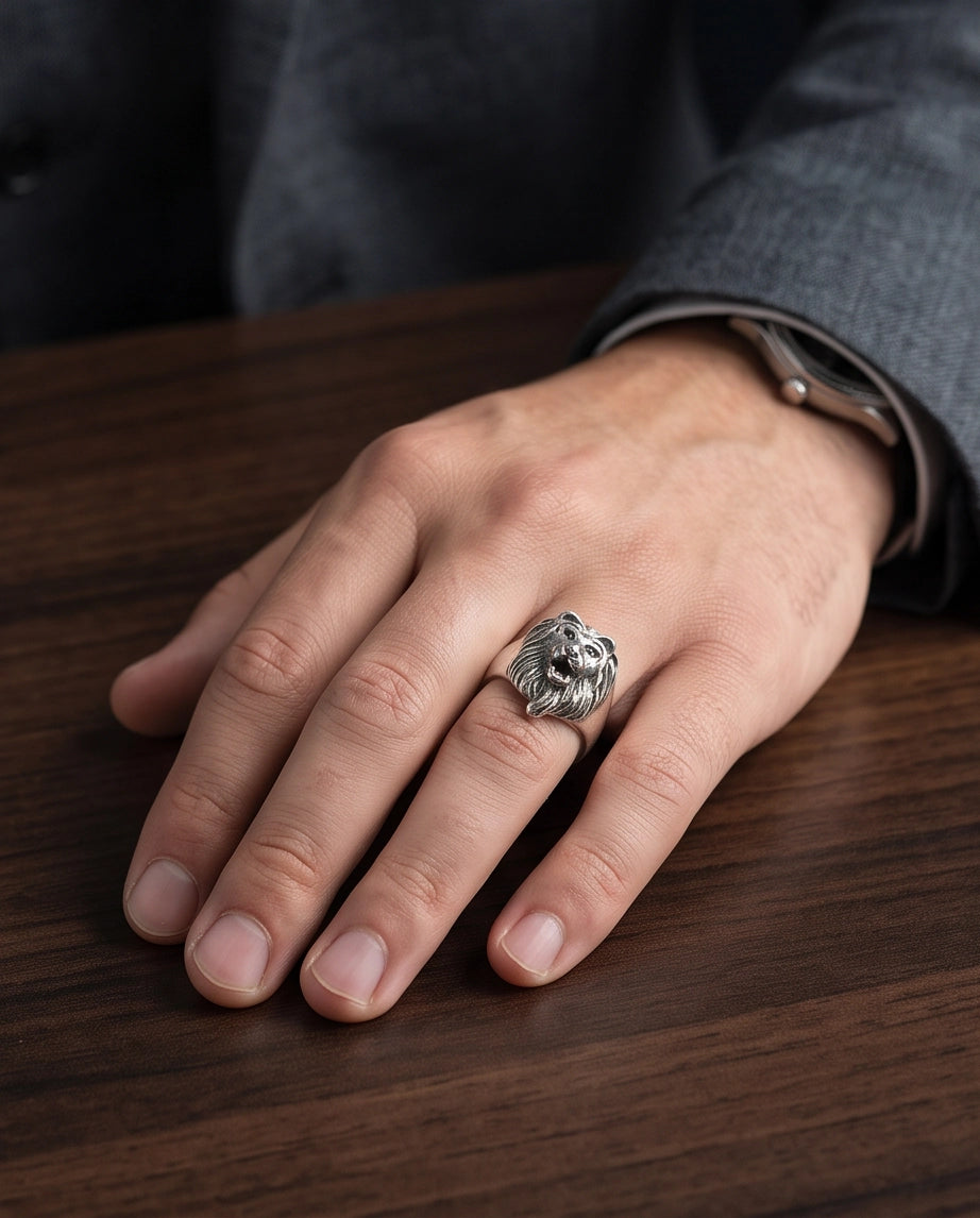 Sovereign Lion Sculpted Ring