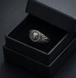 Ancient Guardian: Detailed Filigree Skull Ring