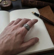 Ancient Guardian: Detailed Filigree Skull Ring