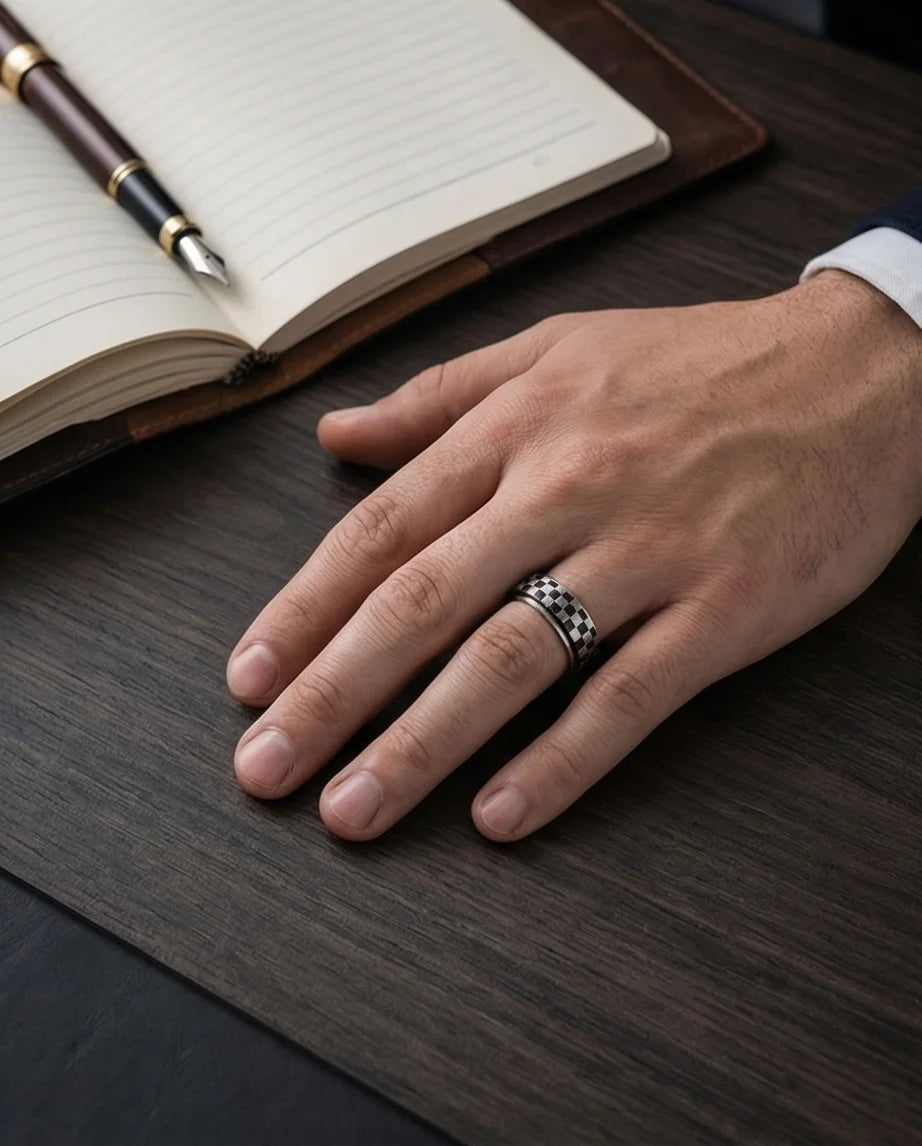 The Grand Prix: Checkered Racing Spinner Band