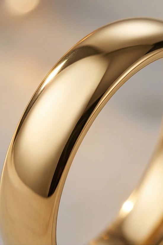 Gilded Elegance: High-Polish Signature Ring