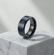 Midnight Galaxy: Cobalt Stardust Inlay Ring