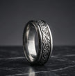 Ancient Heritage: Silver Dragon Knotwork Ring