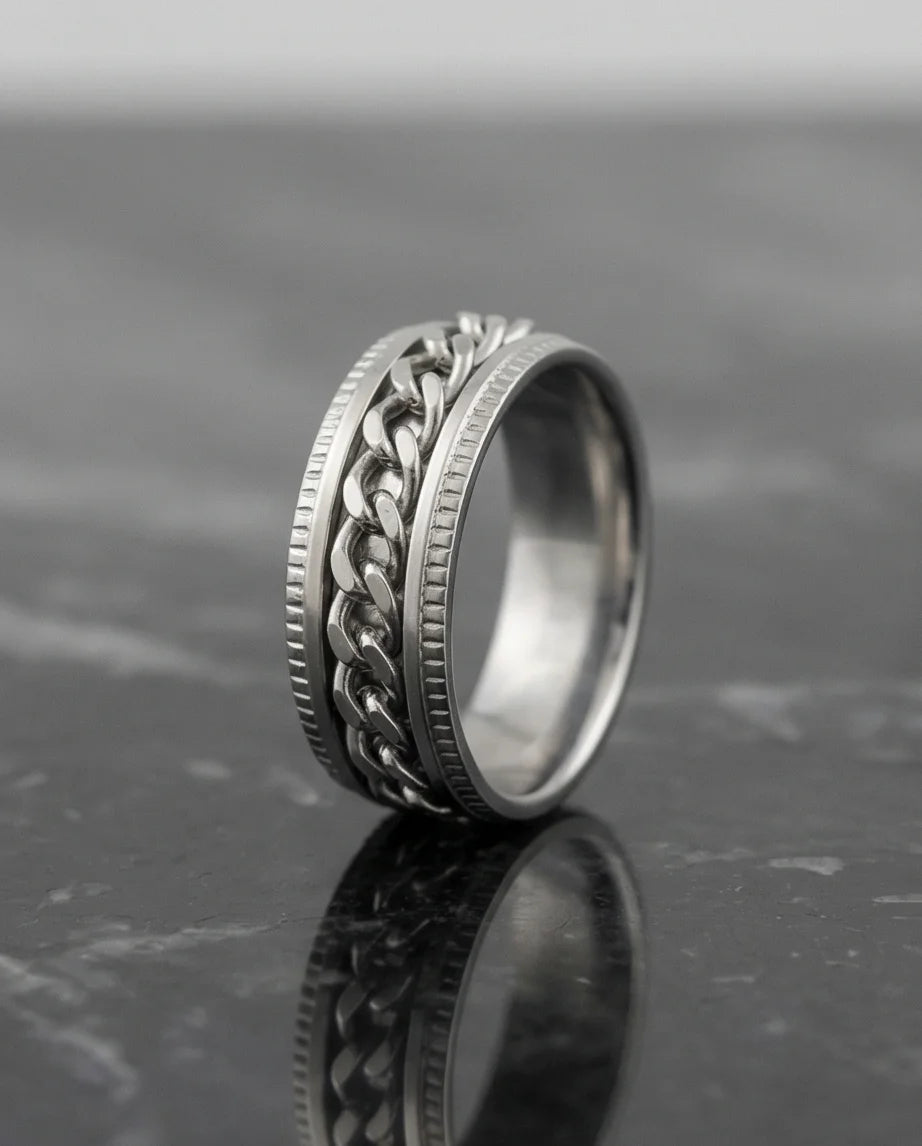 The Galaxy Crushed Opal Inlay Band