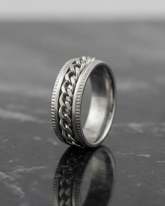 The Galaxy Crushed Opal Inlay Band