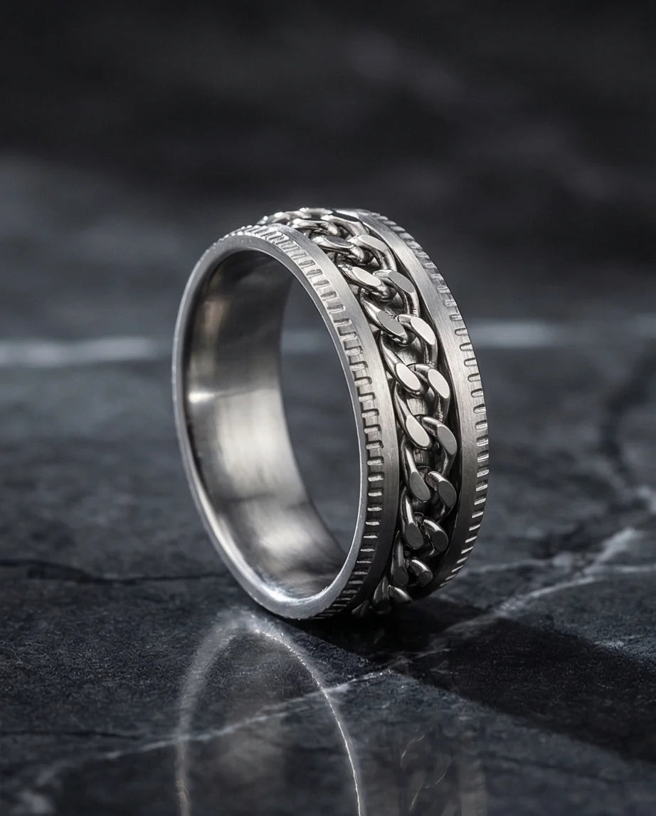 The Galaxy Crushed Opal Inlay Band