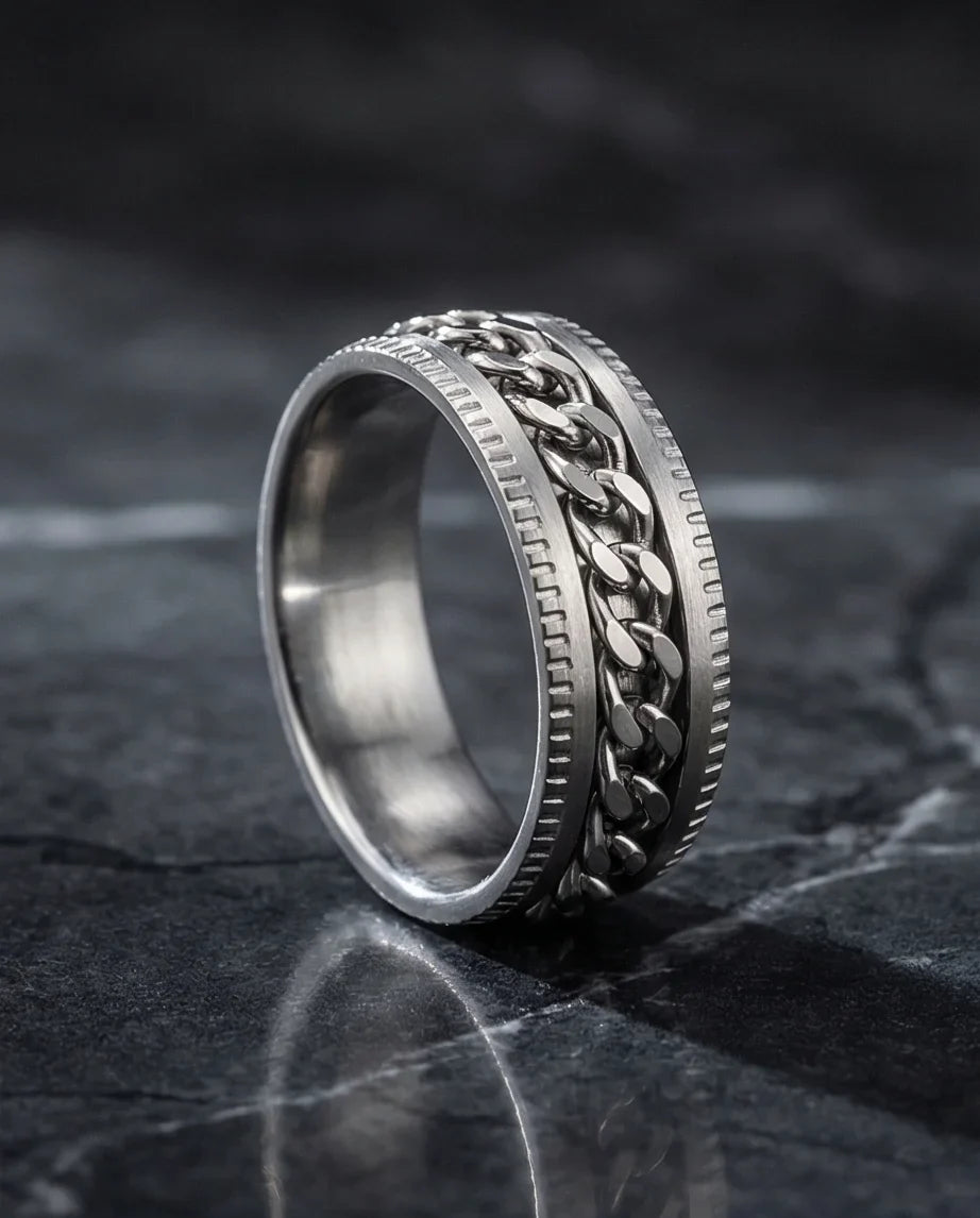 The Galaxy Crushed Opal Inlay Band