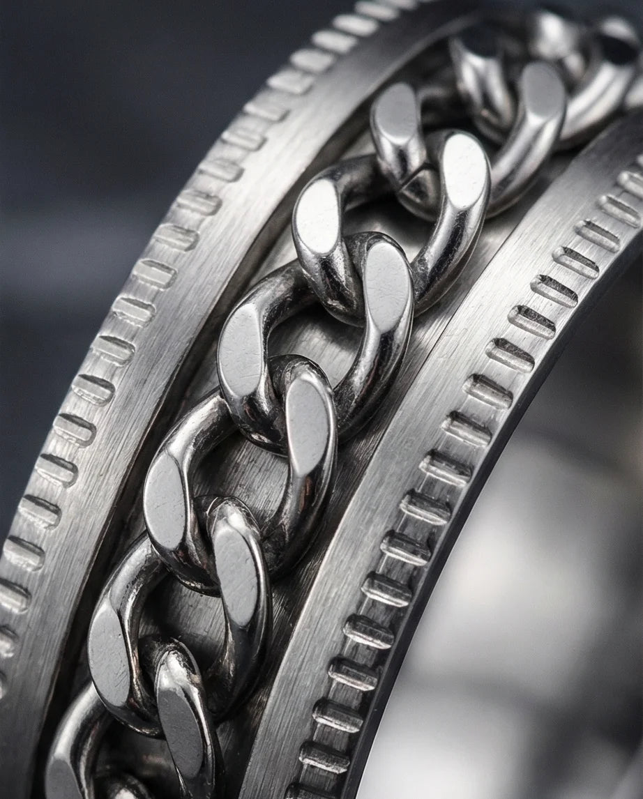 The Galaxy Crushed Opal Inlay Band