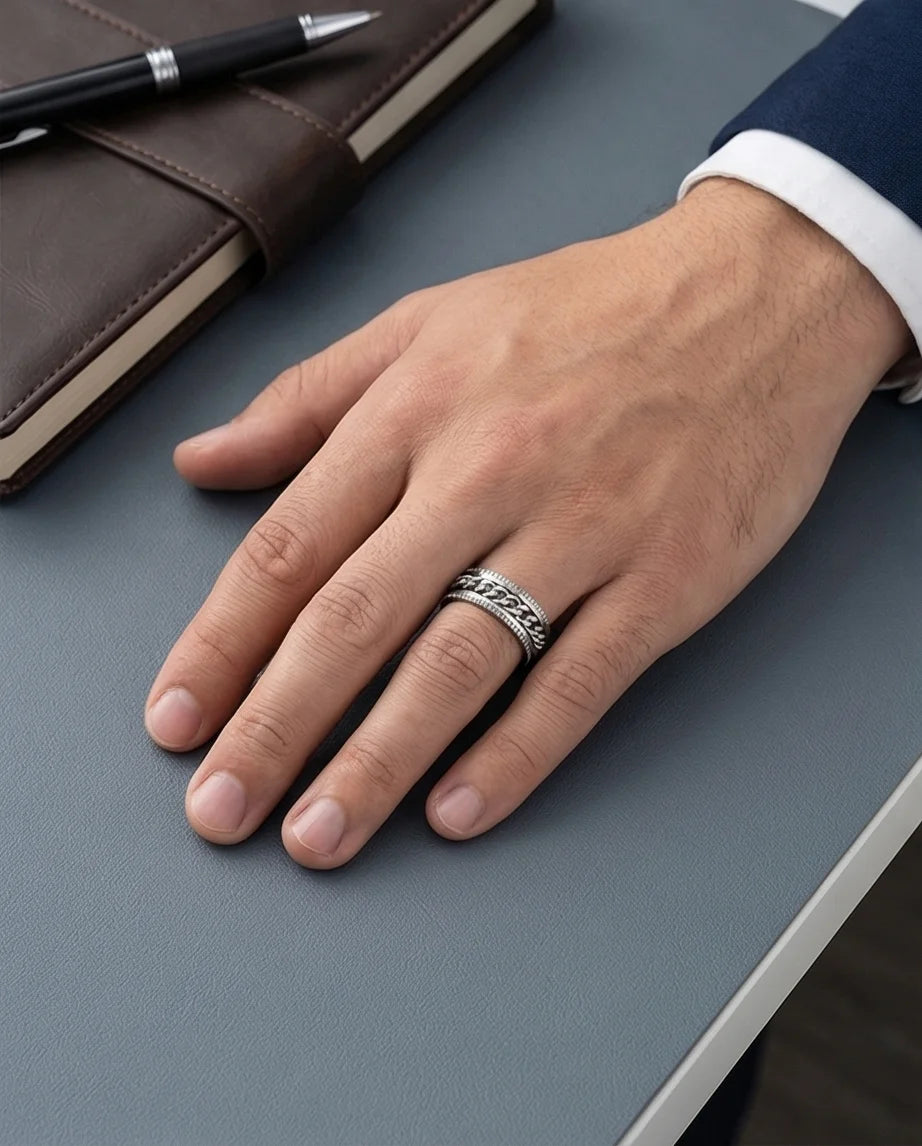 The Galaxy Crushed Opal Inlay Band