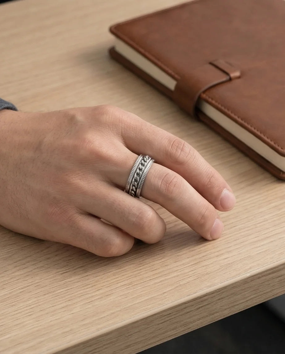 The Galaxy Crushed Opal Inlay Band