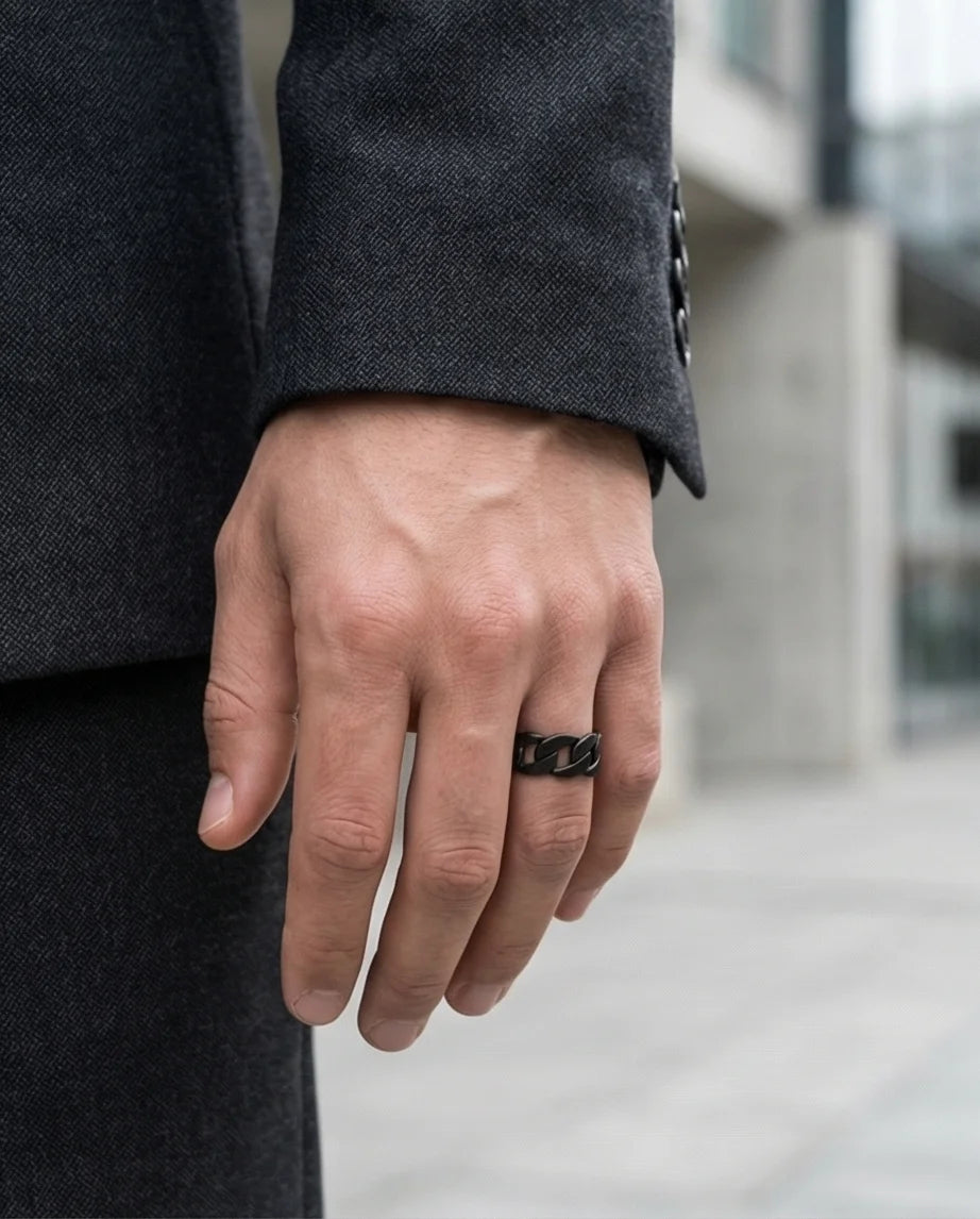 Shadow Bond: Industrial Chain Statement Ring