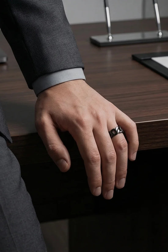 Shadow Bond: Industrial Chain Statement Ring