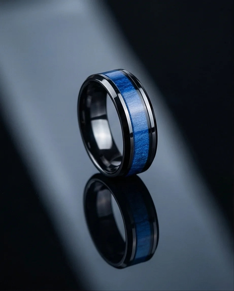 The Midnight Azure Textured Band