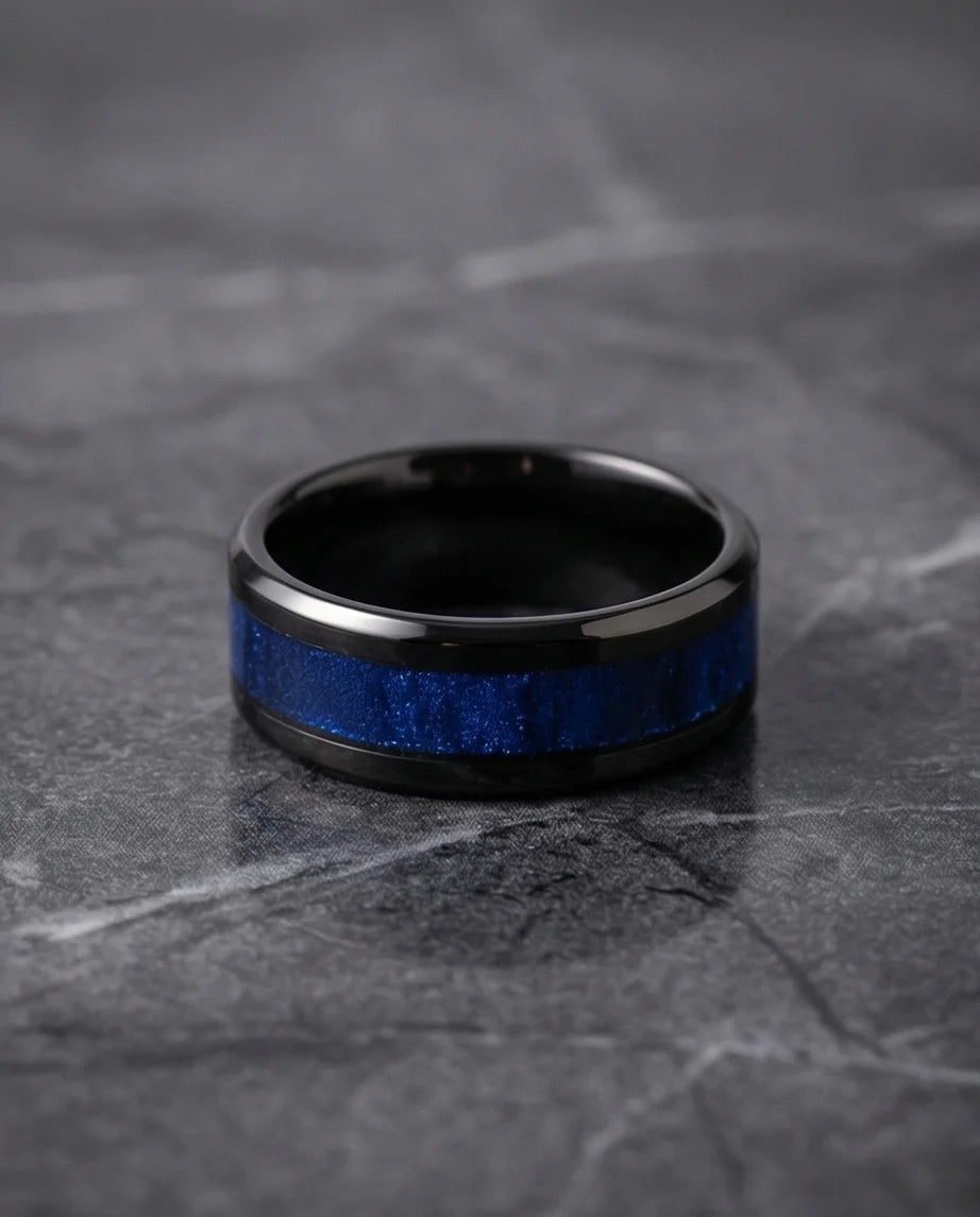 The Midnight Azure Textured Band