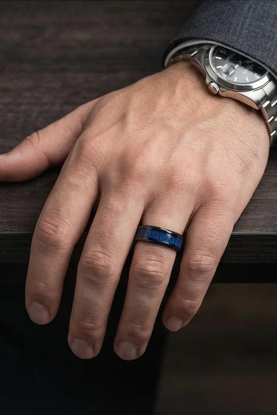 The Midnight Azure Textured Band