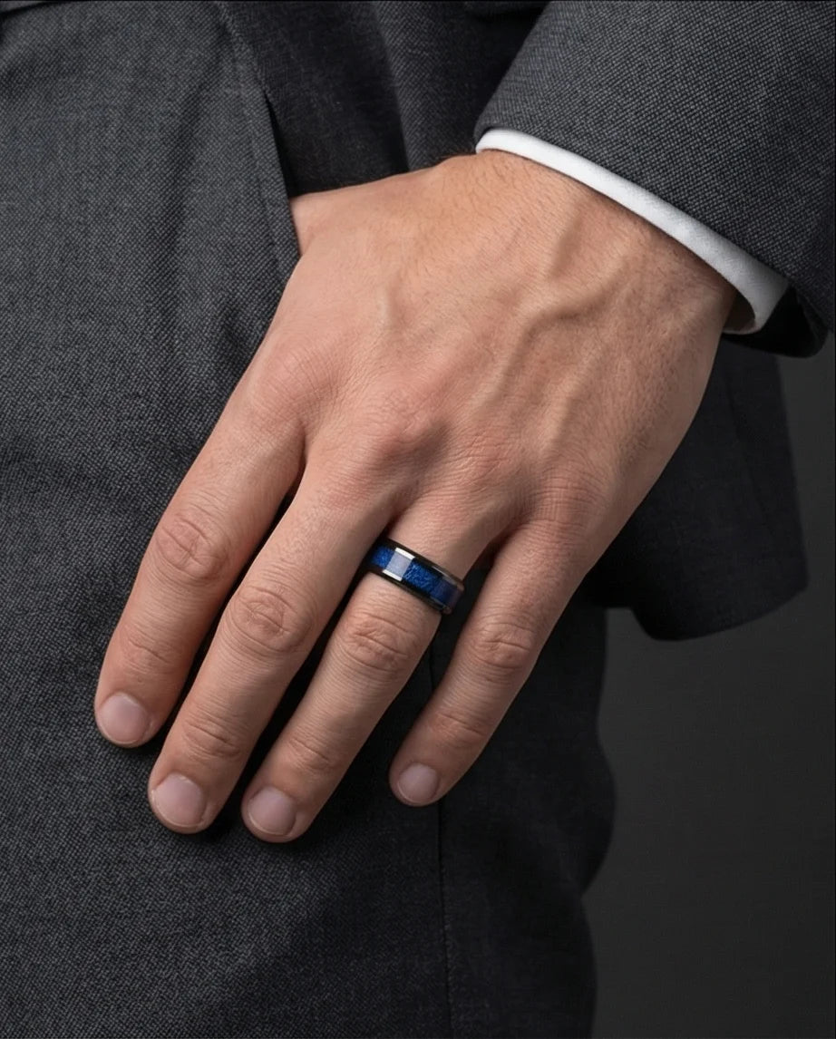 The Midnight Azure Textured Band