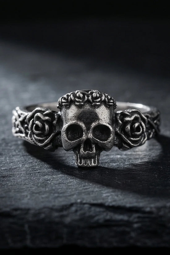 The Eternal Bloom: Gothic Skull & Roses Band