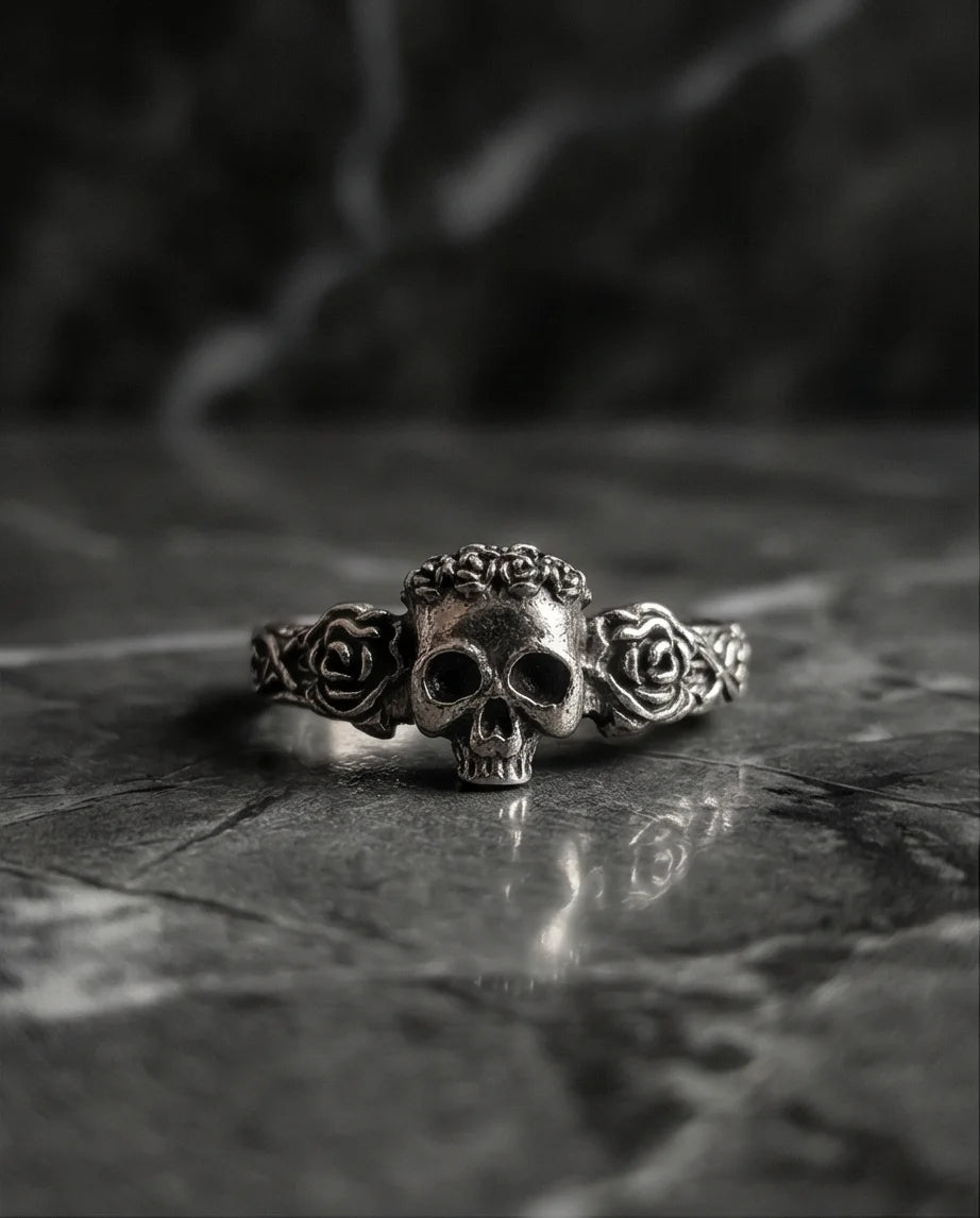 The Eternal Bloom: Gothic Skull & Roses Band