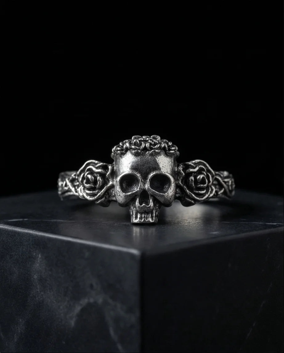 The Eternal Bloom: Gothic Skull & Roses Band