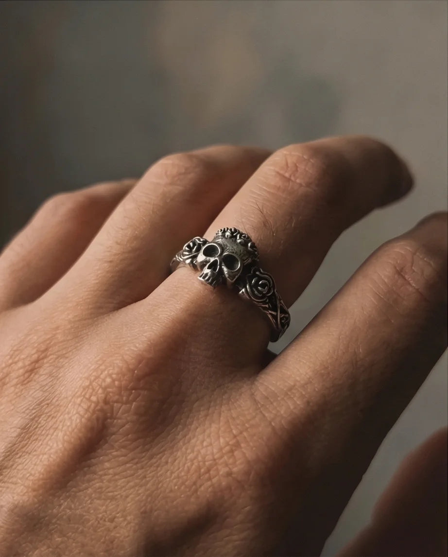 The Eternal Bloom: Gothic Skull & Roses Band