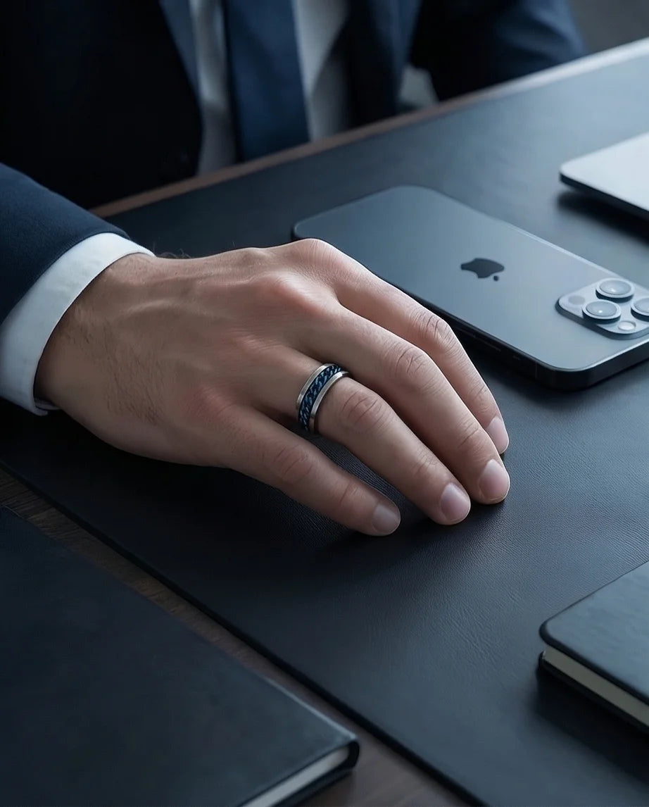 The Royal Fleur-de-lis Scroll Signet Ring
