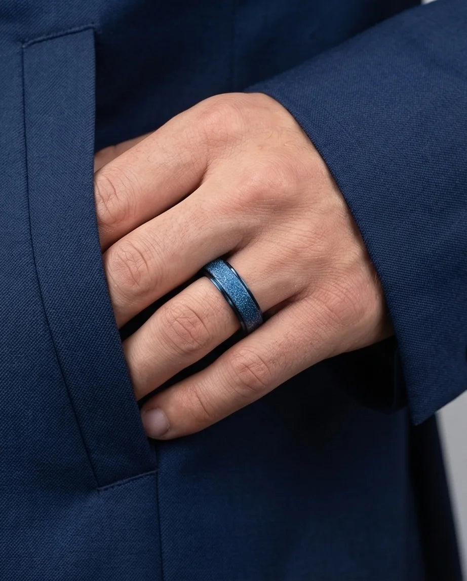 The Midnight Galaxy: Frosted Blue Spinner Band