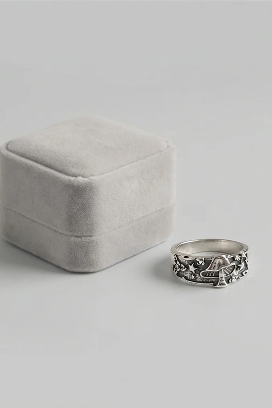 Celestial Toadstool: Midnight Forest Star Ring