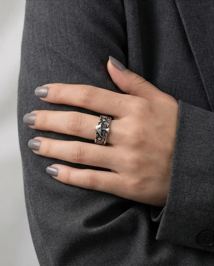 Celestial Toadstool: Midnight Forest Star Ring