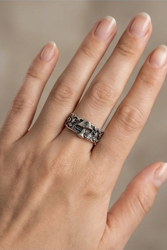 Celestial Toadstool: Midnight Forest Star Ring