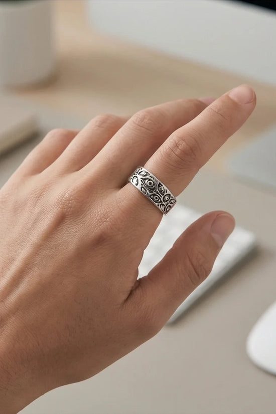 The Watchful Gaze: Multi-Eye Antique Silver Ring