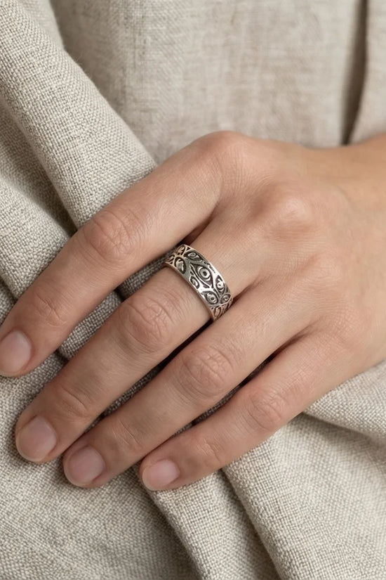 The Watchful Gaze: Multi-Eye Antique Silver Ring