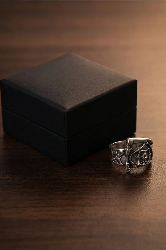 The Soul Collector: Gothic Skull & Scythe Statement Band