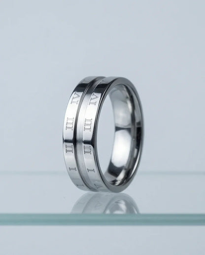 Eternal Empire: High-Gloss Roman Statement Ring