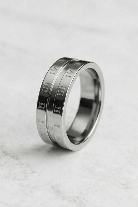 Eternal Empire: High-Gloss Roman Statement Ring