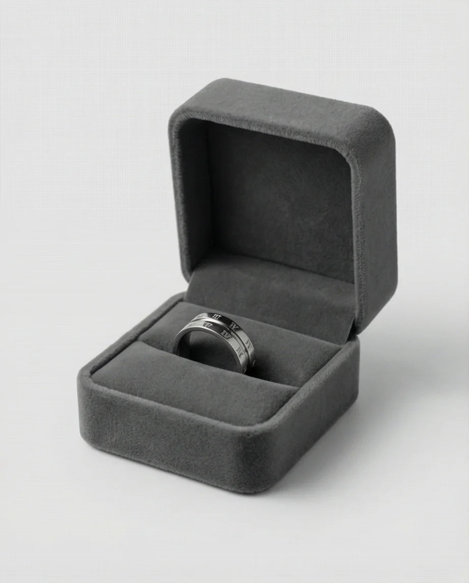 Eternal Empire: High-Gloss Roman Statement Ring