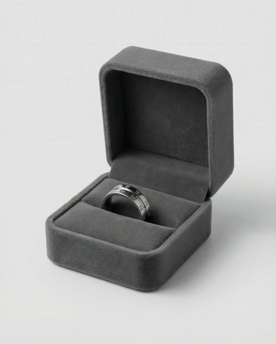 Eternal Empire: High-Gloss Roman Statement Ring