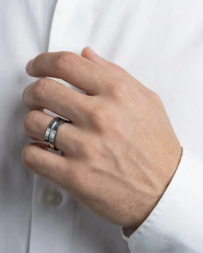 Eternal Empire: High-Gloss Roman Statement Ring