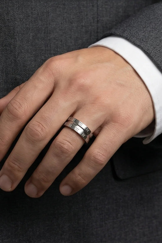 Eternal Empire: High-Gloss Roman Statement Ring