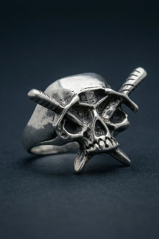 Vanguard’s Resolve: Vintage Gothic Sabers Skull Band