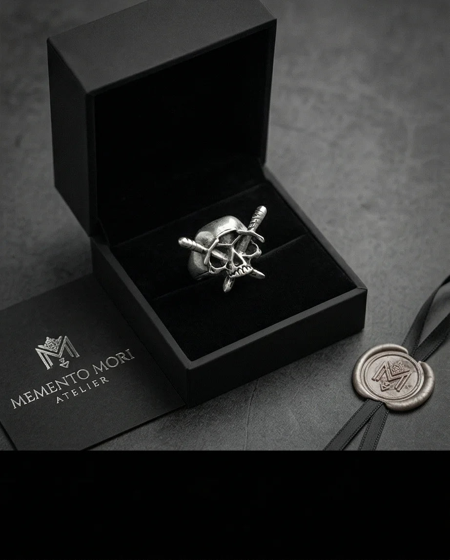 Vanguard’s Resolve: Vintage Gothic Sabers Skull Band