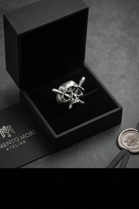 Vanguard’s Resolve: Vintage Gothic Sabers Skull Band