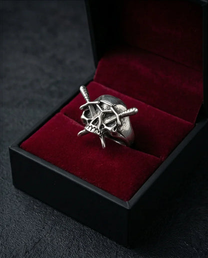 Vanguard’s Resolve: Vintage Gothic Sabers Skull Band