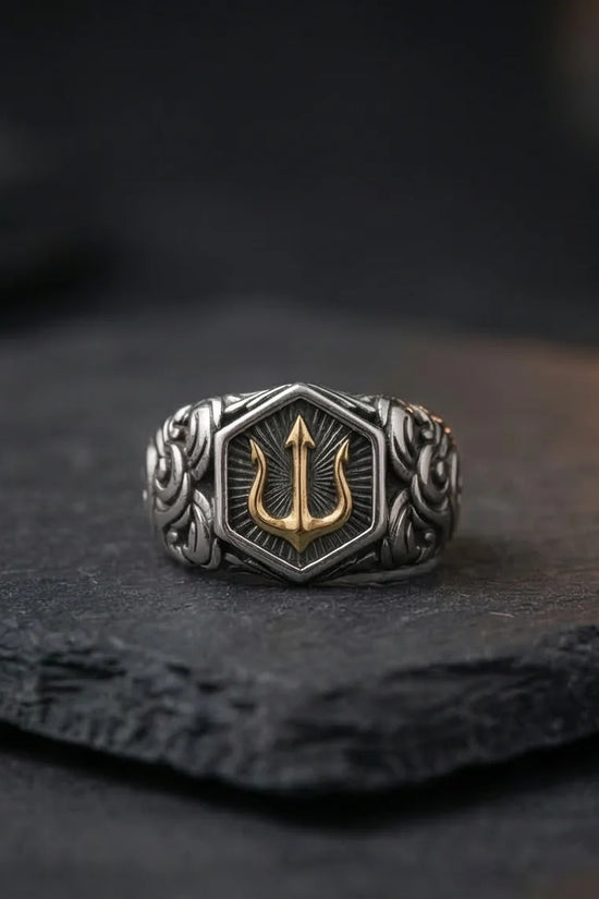 The Black Tungsten Carbide Band with Meteorite Dust and Opal Inlay