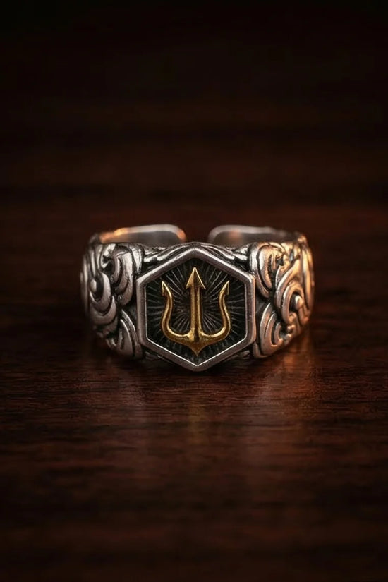 The Black Tungsten Carbide Band with Meteorite Dust and Opal Inlay