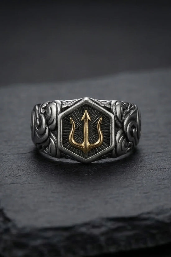 The Black Tungsten Carbide Band with Meteorite Dust and Opal Inlay