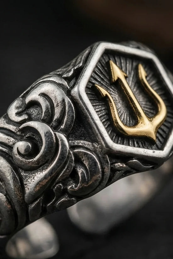 The Black Tungsten Carbide Band with Meteorite Dust and Opal Inlay